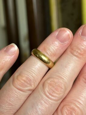 Antique 18k Solid Gold Heavy 5mm Pinky Ring Size 3 Weighs 5.5 Grams